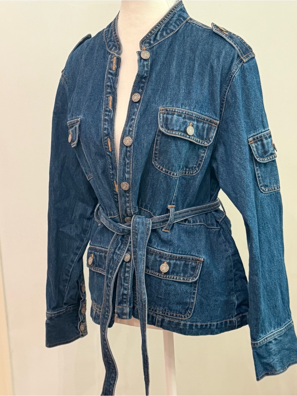 Vintage Bill Blass Denim Wrap Jacket